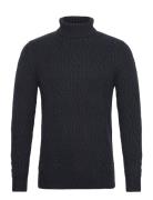Maroll Pattern Tops Knitwear Turtlenecks Navy Matinique
