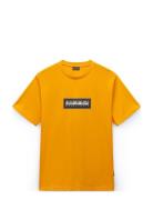 S-Box Logo Ss Tops T-Kortærmet Skjorte Yellow Napapijri