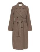 Kafanny Long Coat Outerwear Coats Winter Coats Brown Kaffe