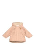 Nbfgerda Padded Loose Jacket Aop Fo Lil Foret Jakke Pink Lil'Atelier