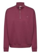 Everyday 1/4 Zip Burgundy Tops Sweatshirts & Hoodies Sweatshirts Burgu...