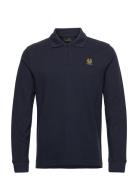 Belstaff Long Sleeved Polo Black Tops Polos Long-sleeved Blue Belstaff