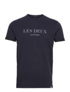 Amalfi T-Shirt Tops T-Kortærmet Skjorte Navy Les Deux