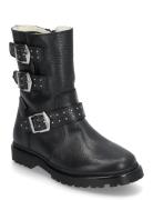 Boots - Flat - With Zipper Boots Støvler Black ANGULUS