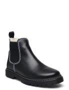 Booties - Flat - With Elastic Vinterstøvler Med Burrebånd Black ANGULU...