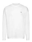 Stamp Back Graphic Ls Tee Tops T-Langærmet Skjorte White Calvin Klein ...