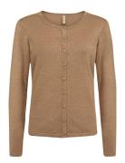 Sc-Dollie Tops Knitwear Cardigans Beige Soyaconcept