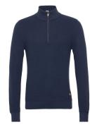 Bhcodford Half-Zipp Pullover Tops Knitwear Half Zip Jumpers Navy Blend