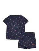 Pl Ess Toddler Set Sport Sets With Short-sleeved T-shirt Navy PUMA Mot...