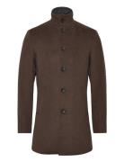 Bs Ontario Slim Fit Coat Uldfrakke Frakke Brown Bruun & Stengade