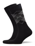 2P Rs Argyle Cc Underwear Socks Regular Socks Black BOSS