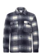 Checked Overshirt Tops Overshirts Navy Lindbergh