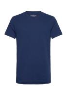 Crew-Neck Cotton Tops T-Kortærmet Skjorte Navy Bread & Boxers