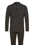 Plain Db Mens Suit - Normal Lenght Habit Khaki Green Lindbergh