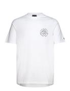 Stamp T-Shirt Tops Knitwear Round Necks White Lyle & Scott