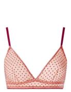 Mesh Triangle Bralette Lingerie Bras & Tops Soft Bras Bralette Burgund...