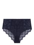 Lace Mesh Highwaist Briefs Lingerie Panties High Waisted Panties Navy ...