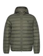 Hooded Insulated Jacket Foret Jakke Khaki Green Fred Perry