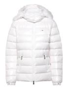 Tjw Tonal Hooded Down Jacket Foret Jakke White Tommy Jeans