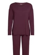 Timeless Sensuality Pk Lsl Pyjamas Nattøj Burgundy Triumph