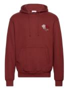 Felipe Hoodie Tops Sweatshirts & Hoodies Hoodies Burgundy Les Deux