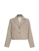 Mschbo Josia Short Jacket Uldjakke Jakke Beige MSCH Copenhagen