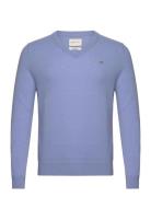Extrafine Lambswool V-Neck Tops Knitwear V-necks Blue GANT