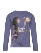 Tshirt Tops T-shirts Long-sleeved T-Skjorte Blue Princesses