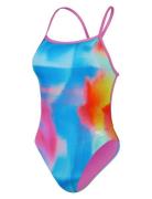 Allover Vback Sport Swimsuits Multi/patterned Speedo