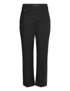 Double-Faced Stretch Cotton Pant Bottoms Trousers Straight Leg Black L...