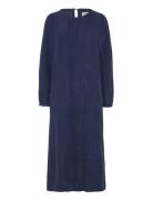 Lucasll Midi Dress Ls Knælang Kjole Blue Lollys Laundry