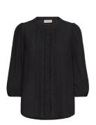 Fqshu-Shirt Tops Blouses Long-sleeved Black FREE/QUENT