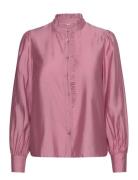 Ihkarlani Sh Tops Blouses Long-sleeved Pink ICHI