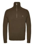 Hertford Half Zip Tops Knitwear Half Zip Jumpers Green Morris