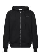 Essentiel Bit Ls Zip Up Hoo Tops Sweatshirts & Hoodies Hoodies Black S...