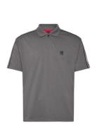 Drack_Rb Designers Polos Short-sleeved Grey HUGO