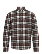 Reg Flannel Plaid Shirt Tops Shirts Casual Brown GANT