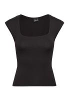 Soft Touch Tight Top Tops T-shirts & Tops Sleeveless Black Gina Tricot