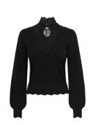 Onlrebecca Ls Mix Highneck Knt Tops Knitwear Jumpers Black ONLY