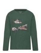 T-Shirt Ls Tops T-shirts Long-sleeved T-Skjorte Green Minymo