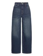 Trw-Kaia Slung Jeans Wash Riverside Bottoms Jeans Wide Blue Tomorrow