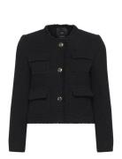 Pocket Tweed Jacket Outerwear Jackets Light-summer Jacket Black Mango