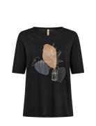 Sc-Felicity Fp Tops T-shirts & Tops Short-sleeved Black Soyaconcept