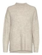 Vmlefile Over Boxy Blouse Noos Tops Knitwear Jumpers Beige Vero Moda