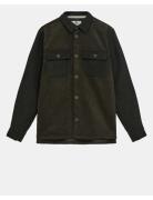 Akoscar Cord Mix Overshirt Tynd Jakke Khaki Green Anerkjendt