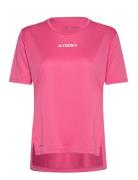 W Mt Tee Sport T-shirts & Tops Short-sleeved Pink Adidas Terrex