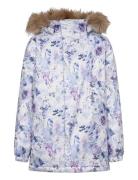 Print Winter Parka Parka Jakke Purple Gugguu