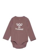 Hmlflips Body L/S Langærmet Body Pink Hummel