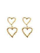 Open Heart Double Earring Ørestickere Smykker Gold By Jolima