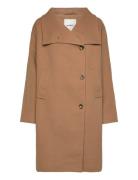 Slrubie Coat Uldfrakke Frakke Beige Soaked In Luxury